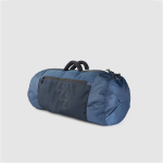 The Lifestyle Co x Discovery Adventures Unisex Navy Blue Brand Logo Print Duffel Bag