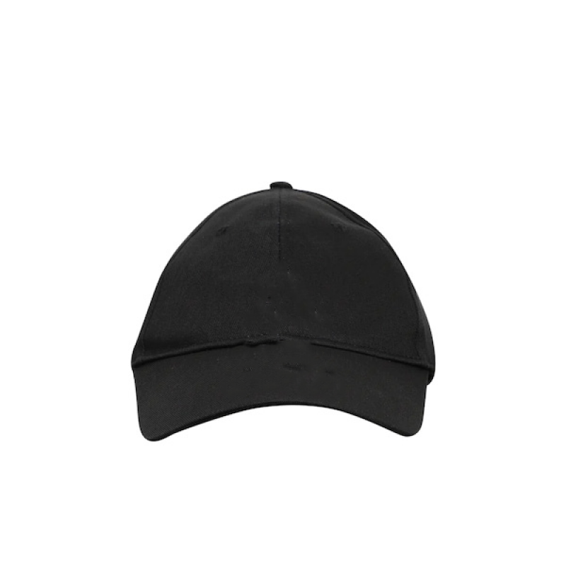 Unisex Black & White Brand Logo Embroidered Visor Cap