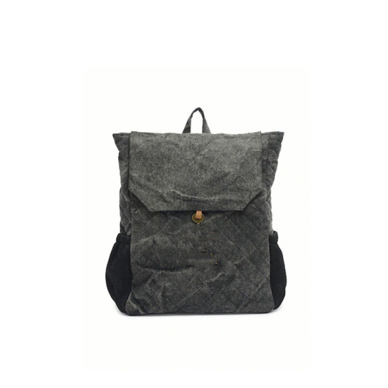 Unisex Charcoal Textured Travel Laptop Backpack