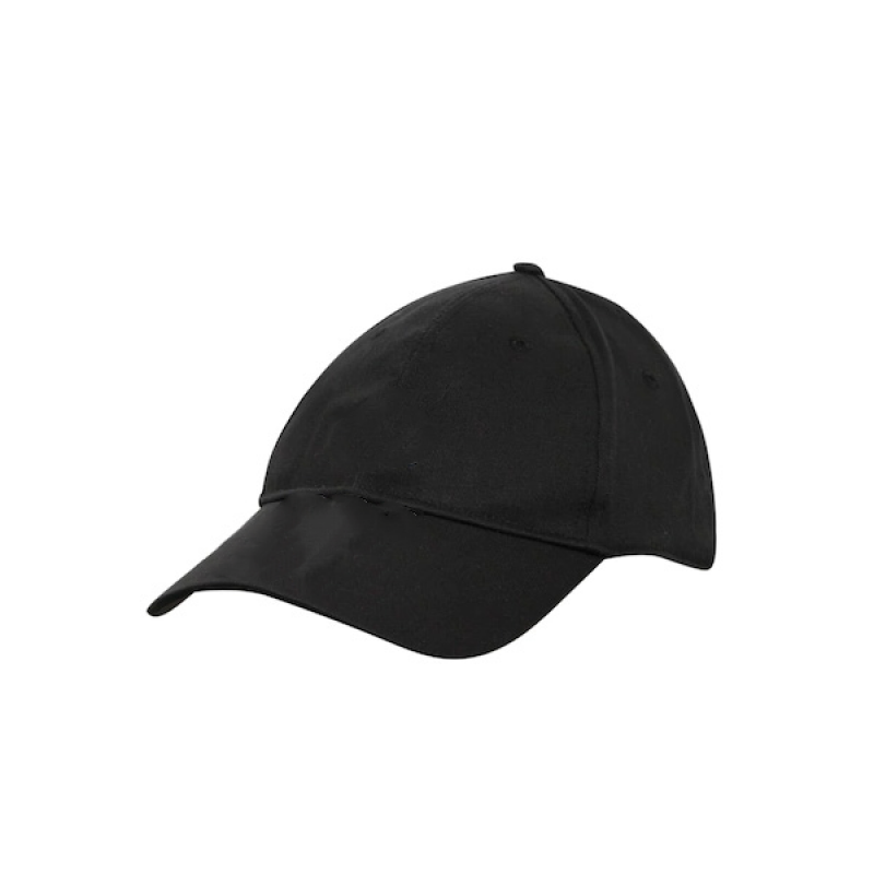 Unisex Black & White Brand Logo Embroidered Visor Cap