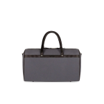 Grey & Black Solid Travel Duffle Bag